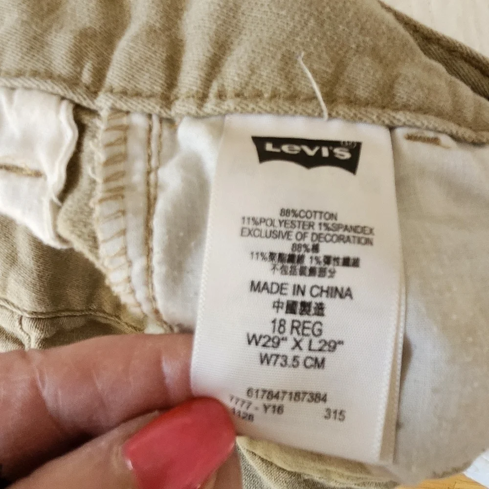 Levi Teen Boys Tan Pants